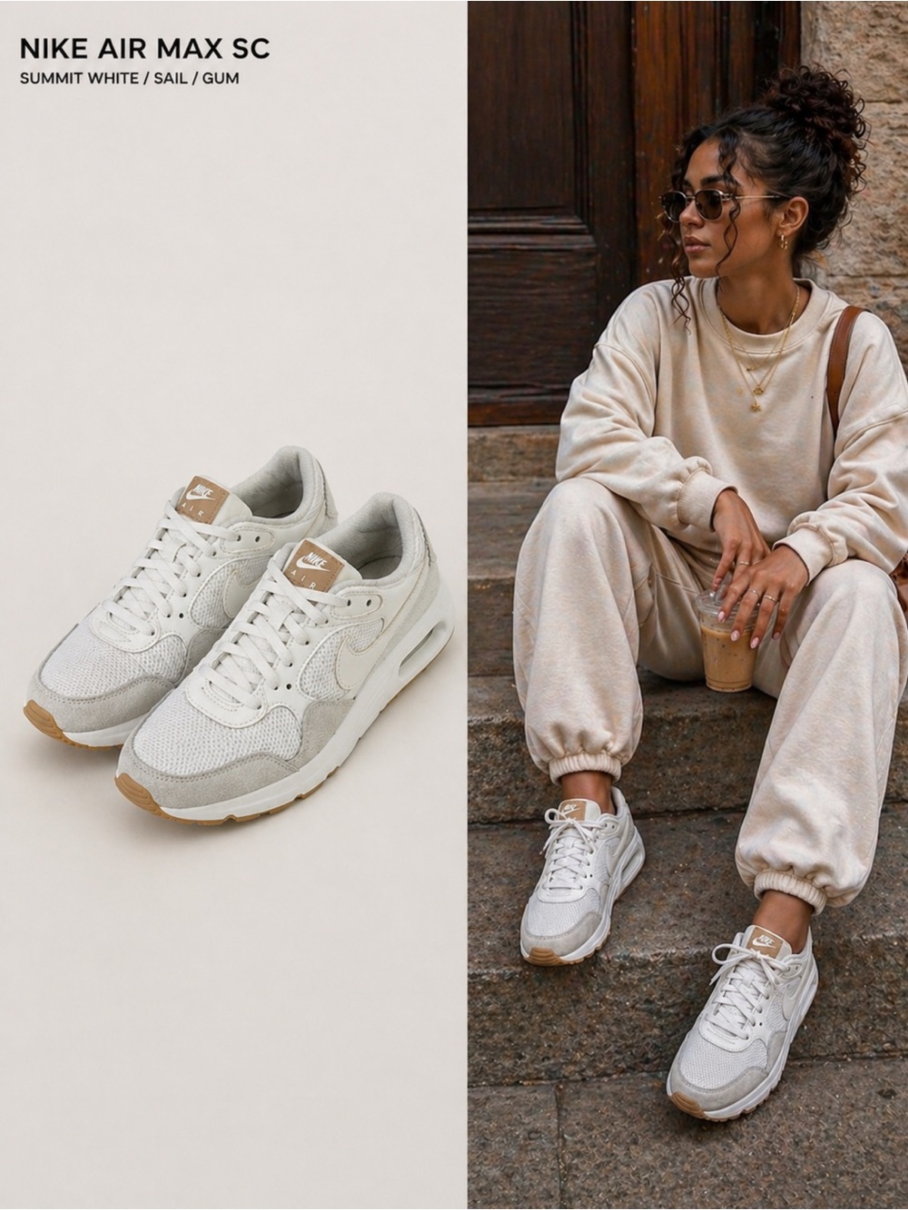 Nike Air Max SC Women’s Sneakers In Sail/White/Gum Size 8 Neutral Casual Comfy